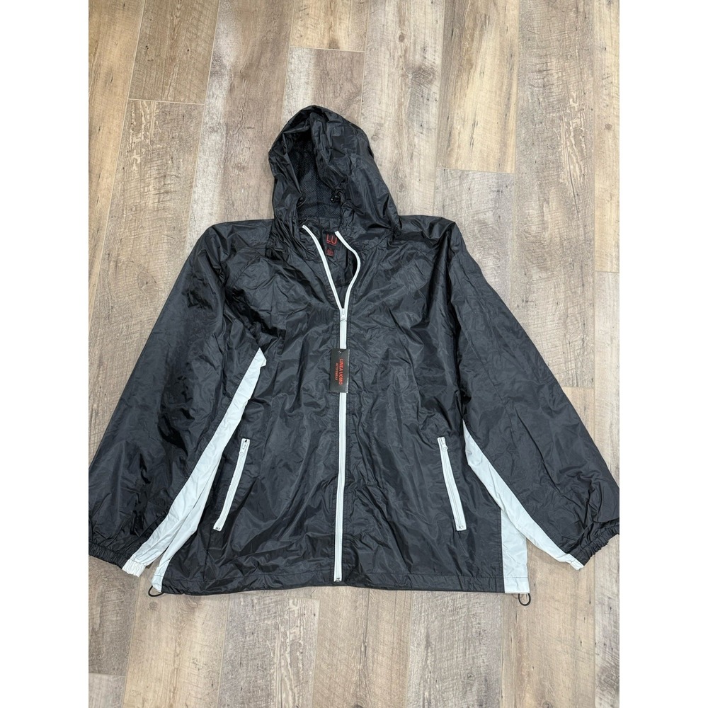 LU Linea Uomo Black Active 4XL Jacket‎ Mens Jacket Full Zip Lightweight & Hood